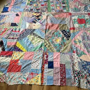 Colorful Vintage Quilt Top